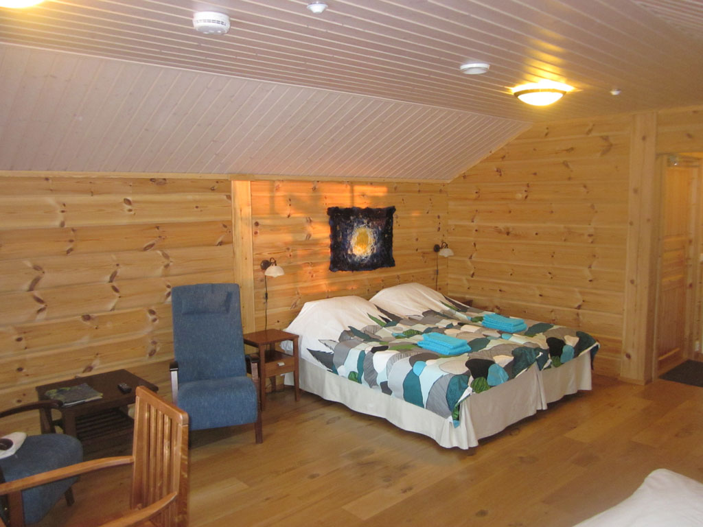 Vierbettzimmer in Ivalo, Lappland, Finnland.